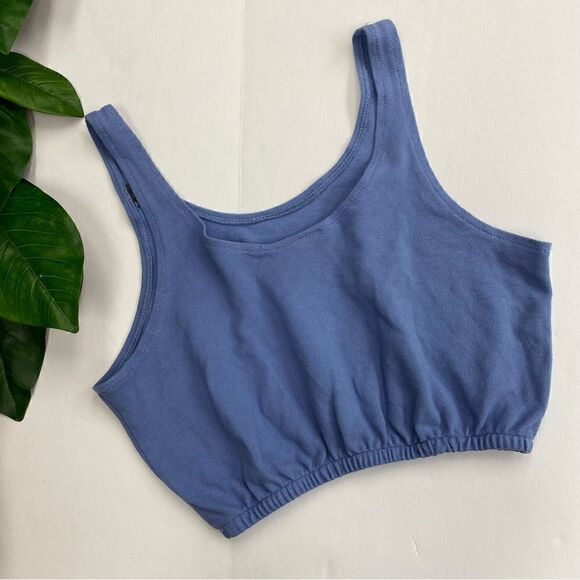 Urban Renewal Remade Button-Down Polo Vintage Tank Top Cropped Size M/L - Picture 9 of 9